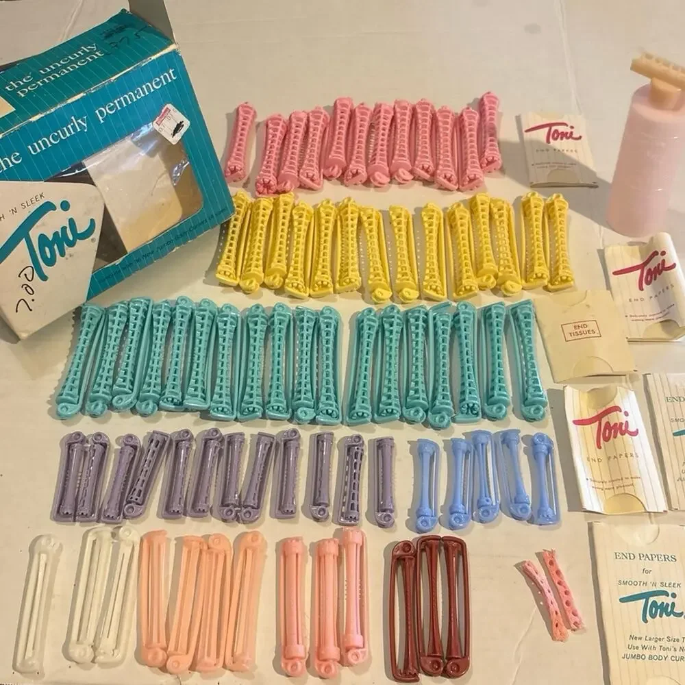 Vintage Toni Smooth N Sleek Home Permanent Wave Kit Curvers Curlers Boxed Lot 74